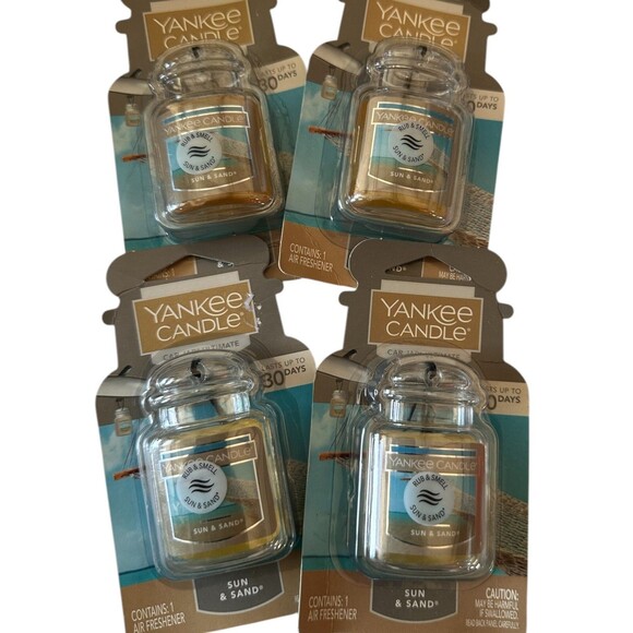 Yankee Candle Car Jar Air Freshener, Sun & Sand 4 Count - Picture 3 of 3